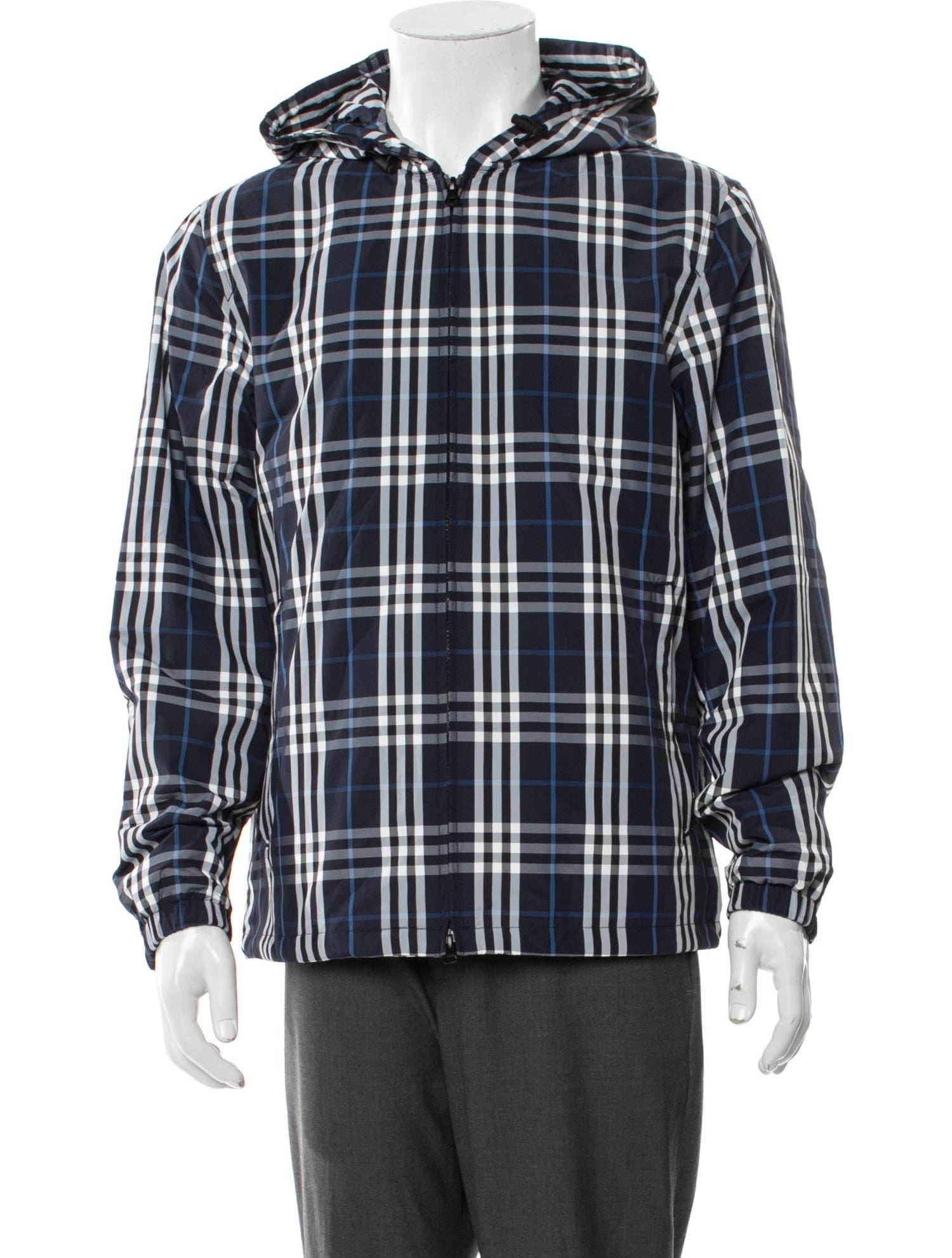 Burberry Plaid Print Parka