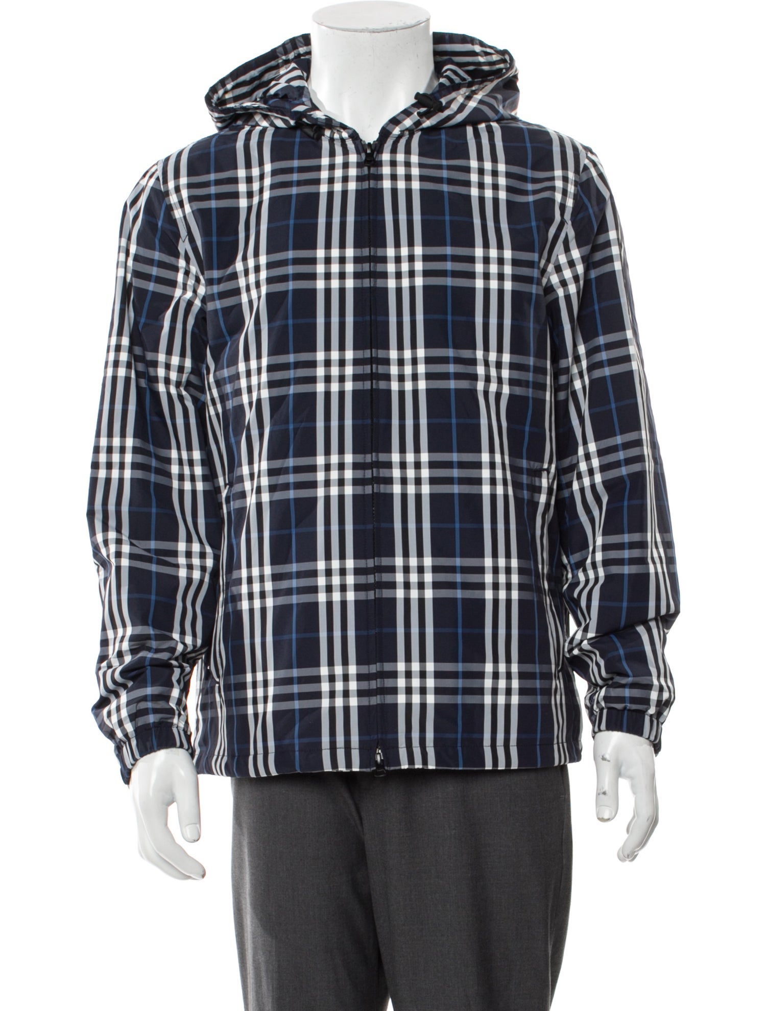 Burberry Plaid Print Parka