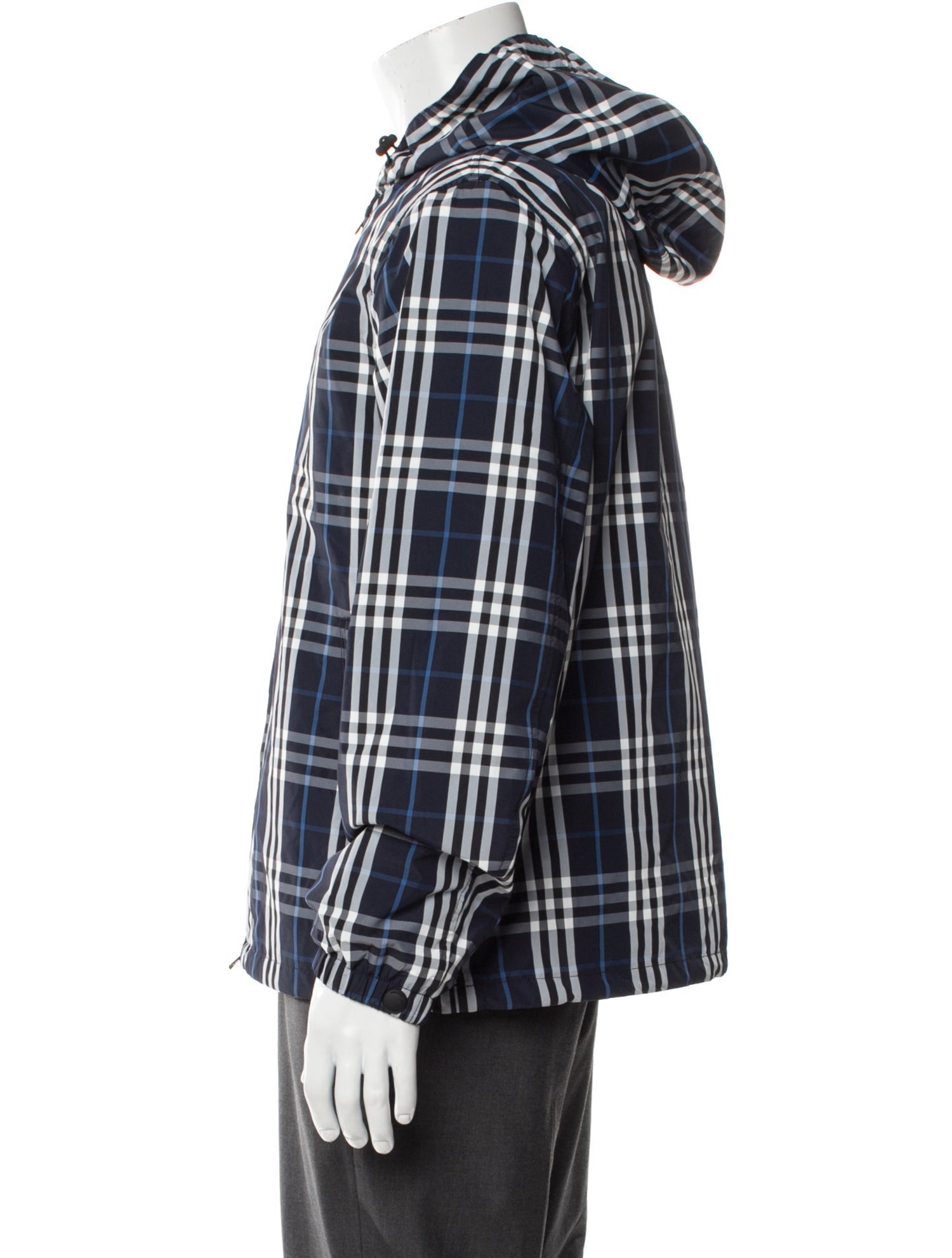 Burberry Plaid Print Parka