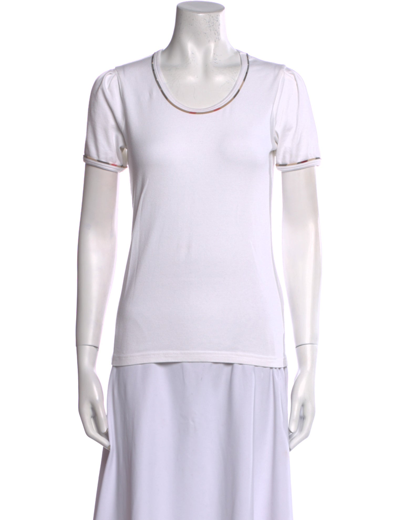 Burberry London Scoop Neck Short Sleeve T-Shirt