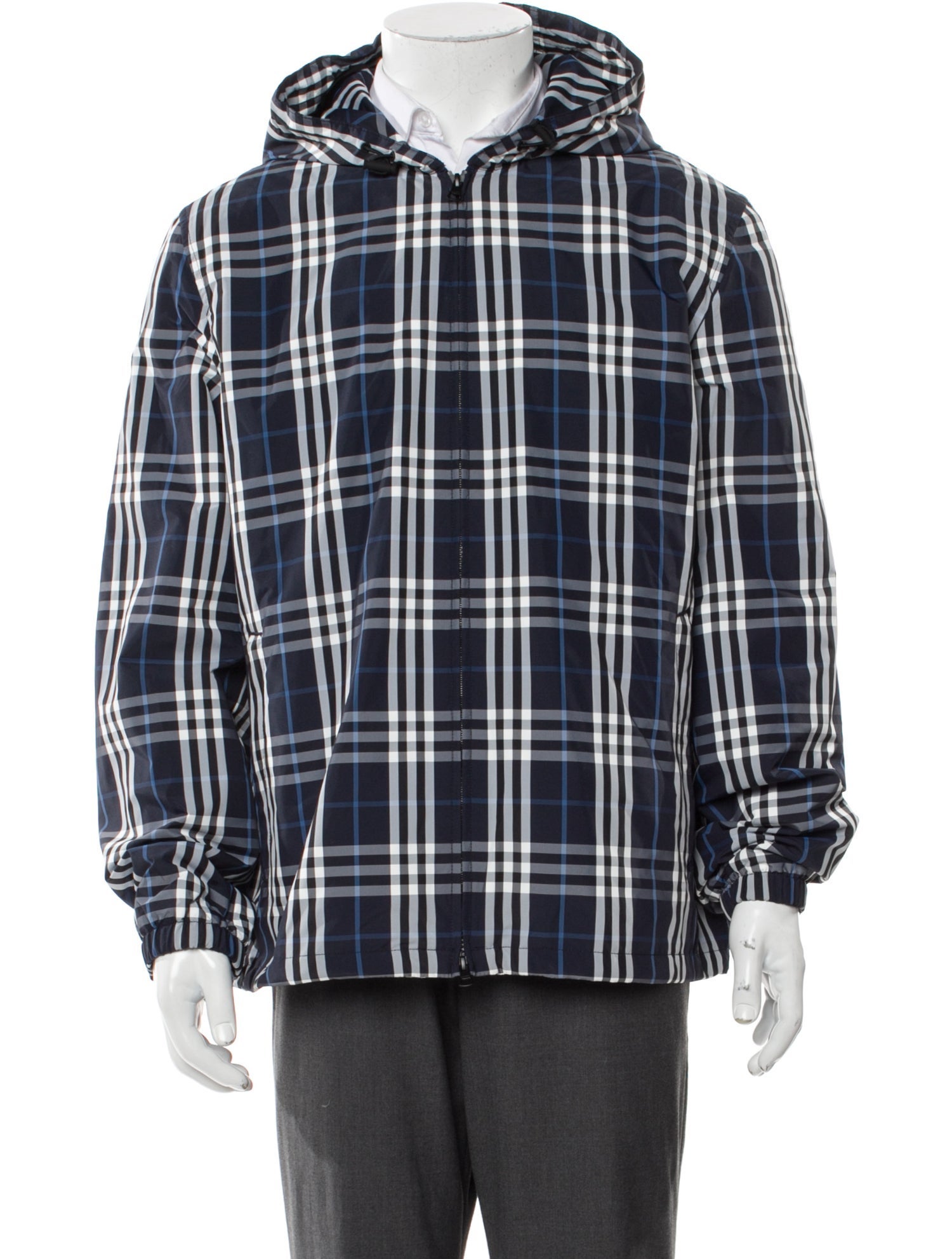Burberry Plaid Print Parka