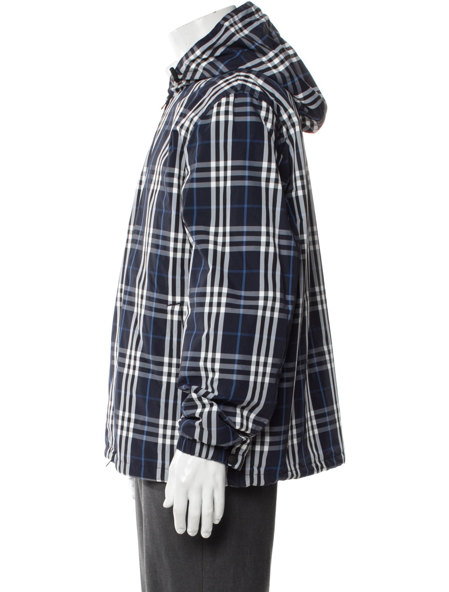 Burberry Plaid Print Parka