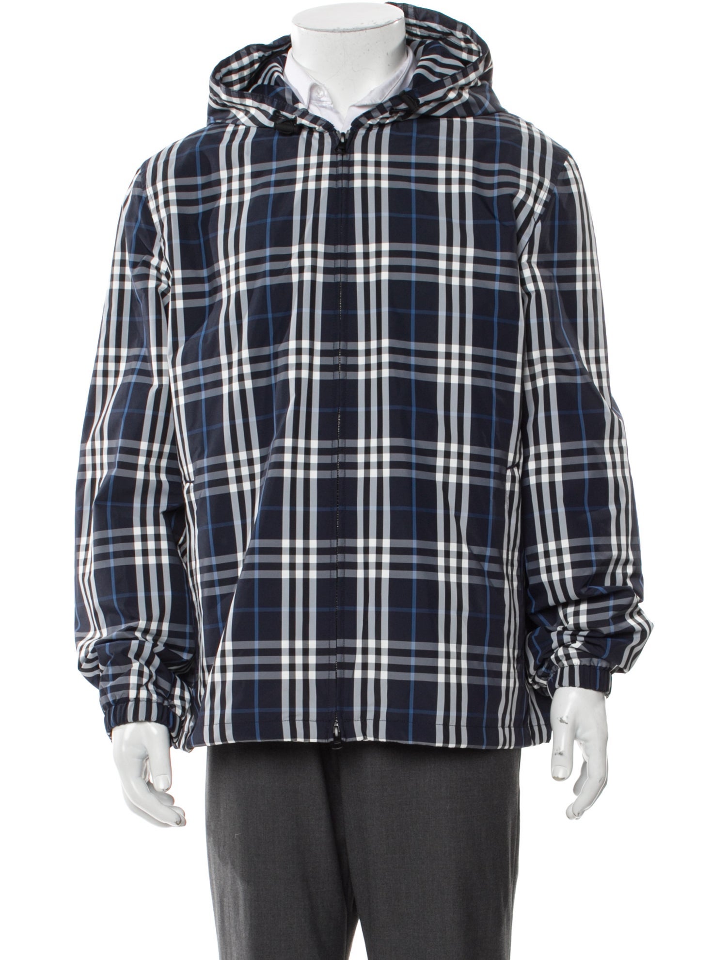 Burberry Plaid Print Parka