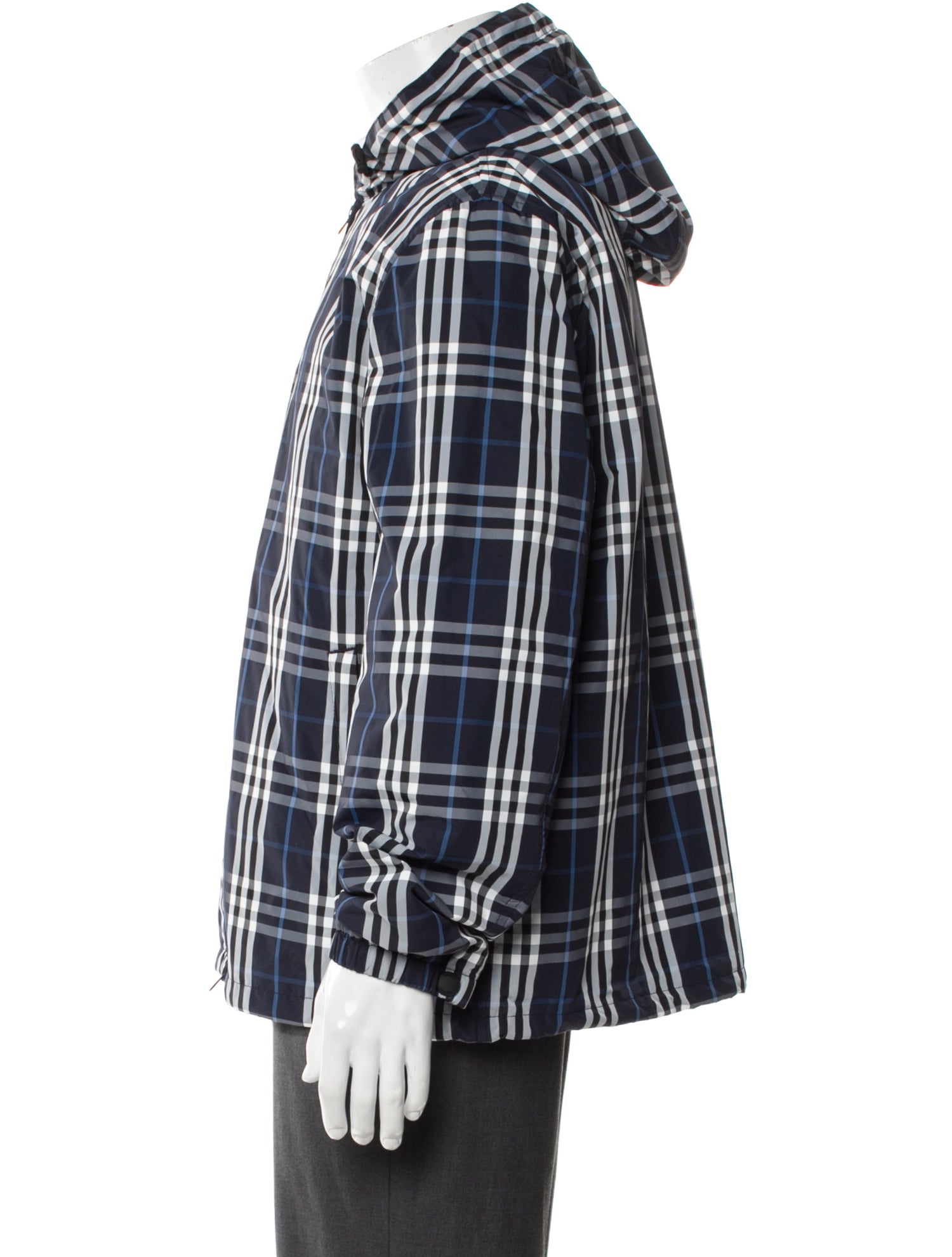 Burberry Plaid Print Parka