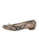 Burberry Nova Check Pattern Canvas Ballet Flats