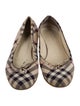 Burberry Nova Check Pattern Canvas Ballet Flats