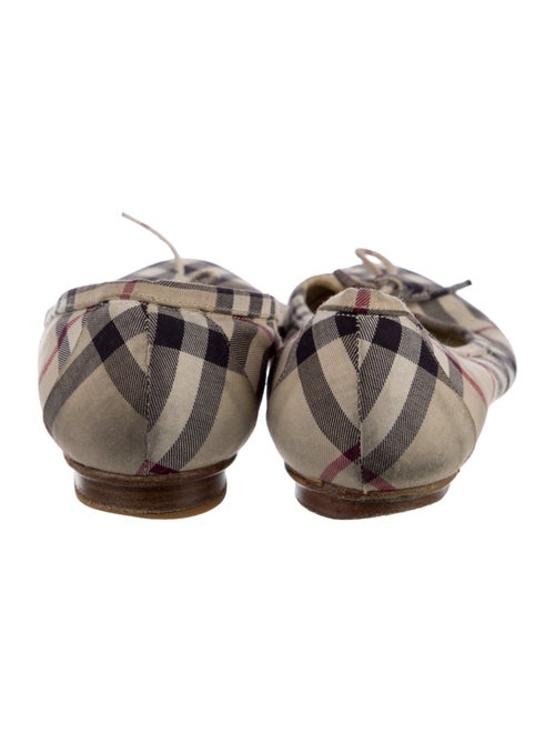 Burberry Nova Check Pattern Canvas Ballet Flats