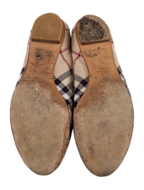 Burberry Nova Check Pattern Canvas Ballet Flats