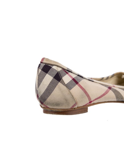 Burberry Nova Check Pattern Canvas Ballet Flats