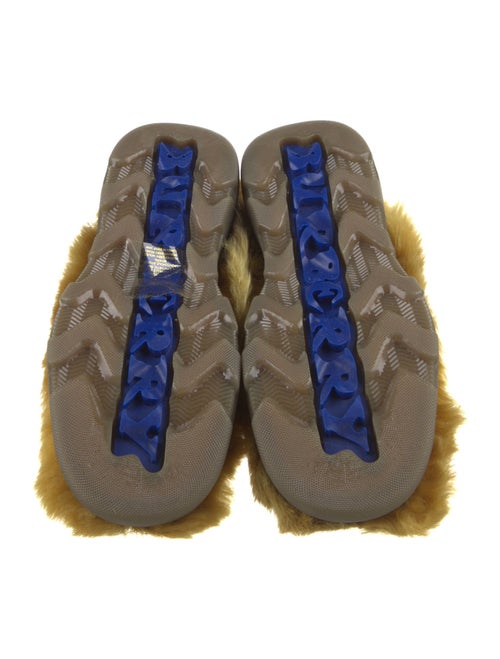 Burberry Fur Leather Trim Embellishment Lace-Up Boots