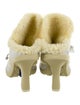 Burberry Suede Fur Trim Mules