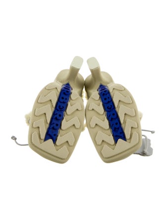 Burberry Suede Fur Trim Mules