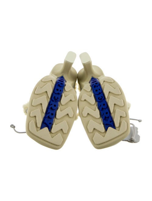 Burberry Suede Fur Trim Mules