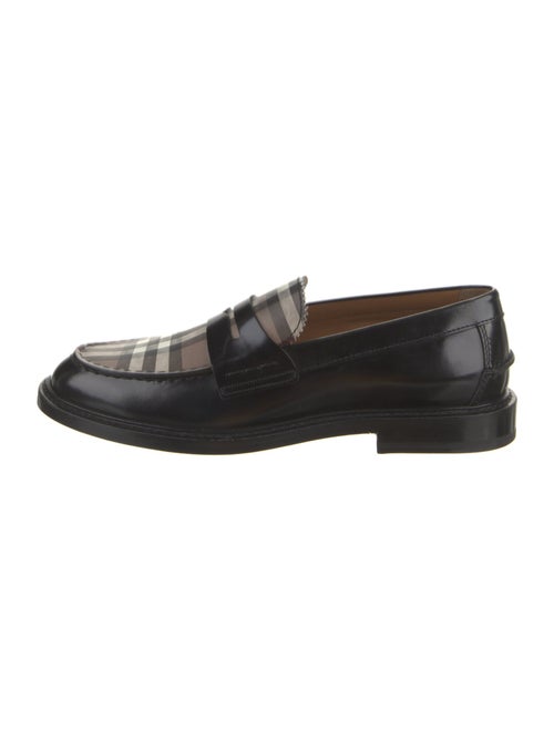 Burberry Leather Scalloped Accent Loafers