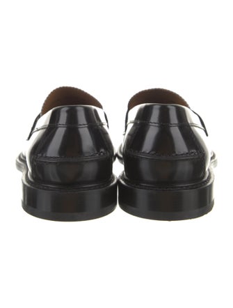 Burberry Leather Scalloped Accent Loafers