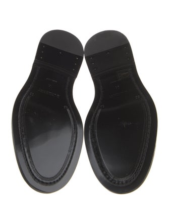 Burberry Leather Scalloped Accent Loafers