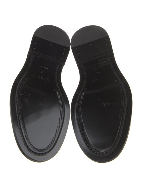 Burberry Leather Scalloped Accent Loafers