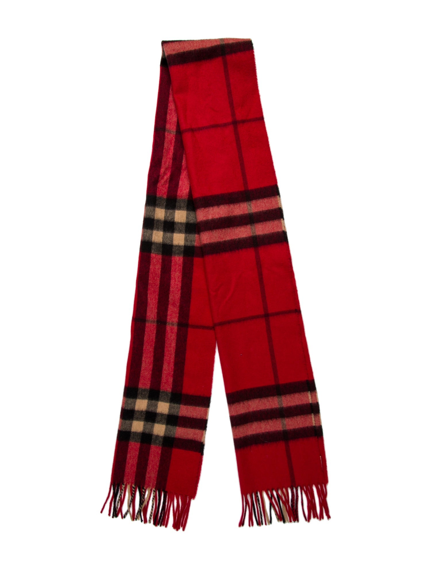 Burberry Cashmere House Check Pattern Scarf
