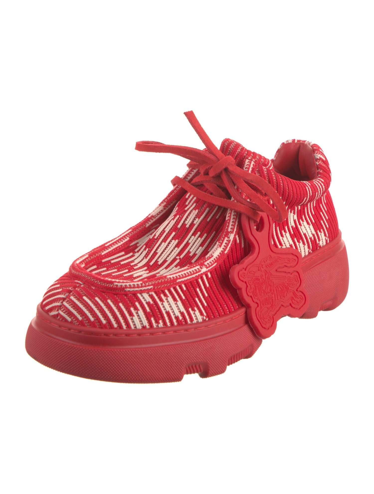 Burberry Leather Plaid Print Lace-Up Boots