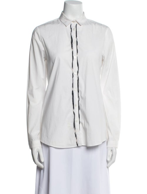 Burberry London Long Sleeve Button-Up Top