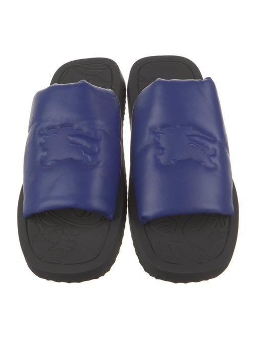 Burberry Leather Colorblock Pattern Slides