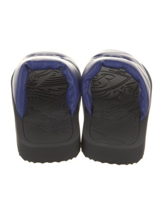Burberry Leather Colorblock Pattern Slides