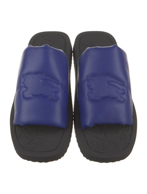 Burberry Leather Colorblock Pattern Slides