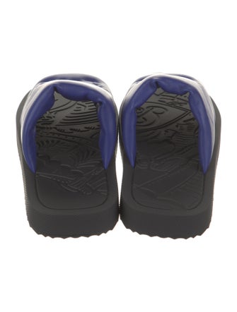 Burberry Leather Colorblock Pattern Slides