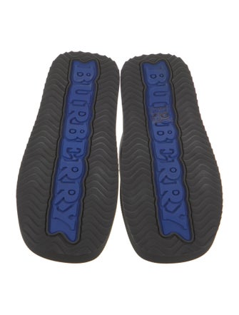 Burberry Leather Colorblock Pattern Slides
