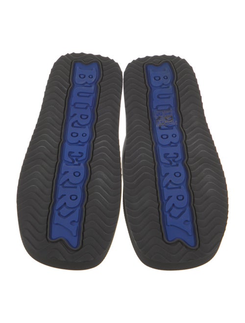 Burberry Leather Colorblock Pattern Slides