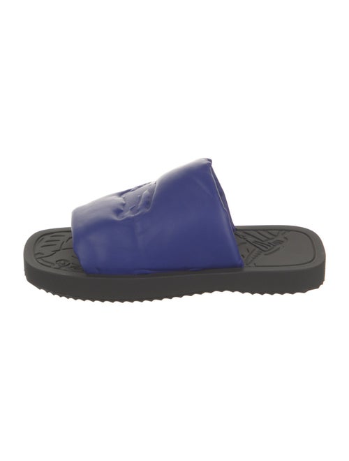 Burberry Leather Colorblock Pattern Slides