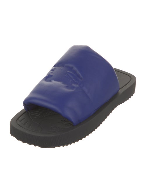 Burberry Leather Colorblock Pattern Slides