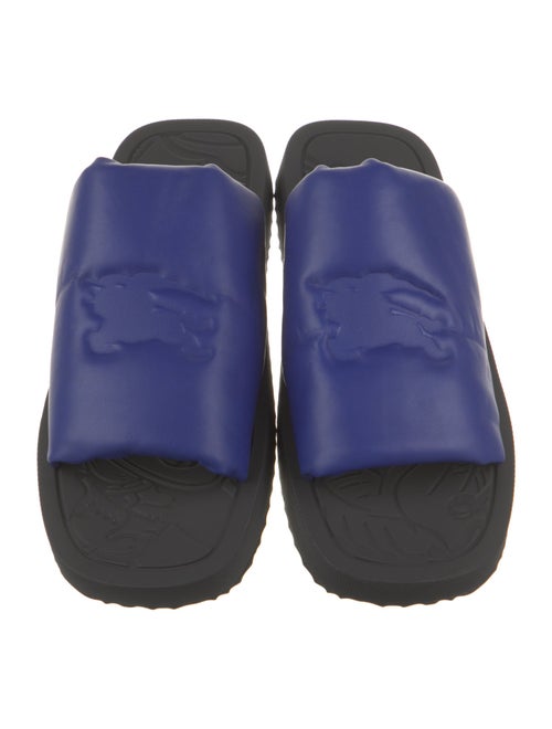 Burberry Leather Colorblock Pattern Slides