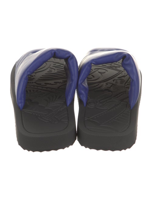 Burberry Leather Colorblock Pattern Slides