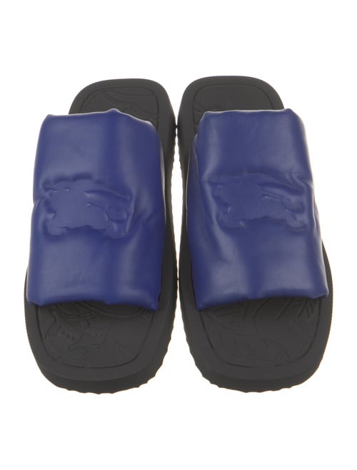 Burberry Leather Colorblock Pattern Slides