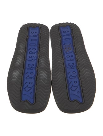 Burberry Leather Colorblock Pattern Slides