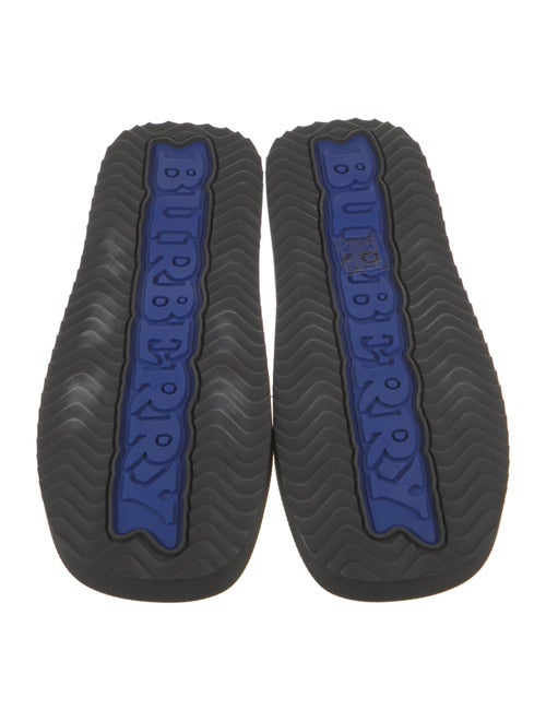 Burberry Leather Colorblock Pattern Slides
