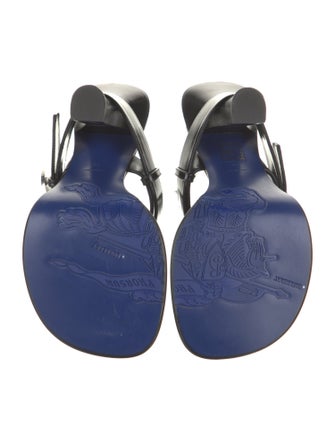 Burberry Leather Flip Flops