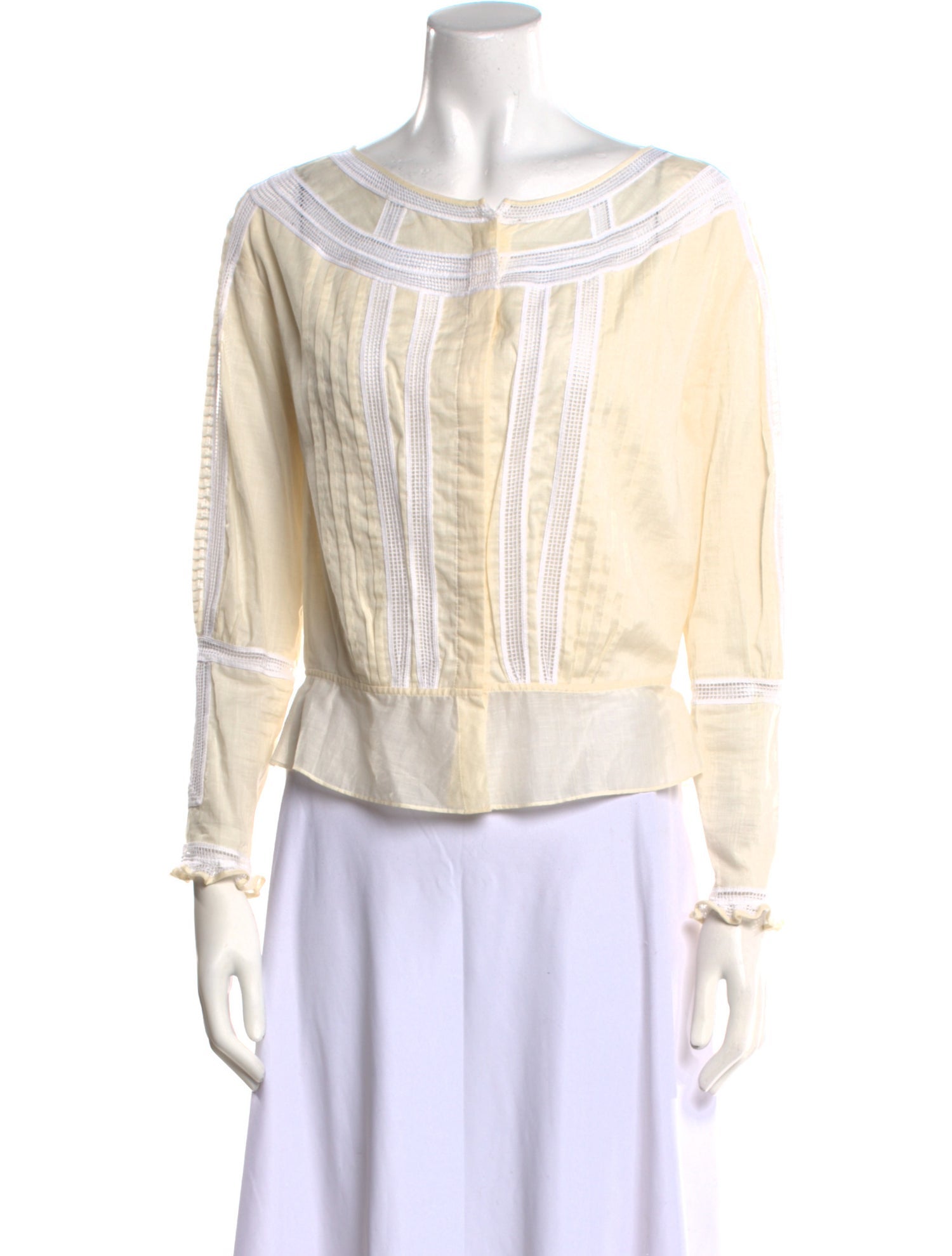 Burberry Bateau Neckline Long Sleeve Top