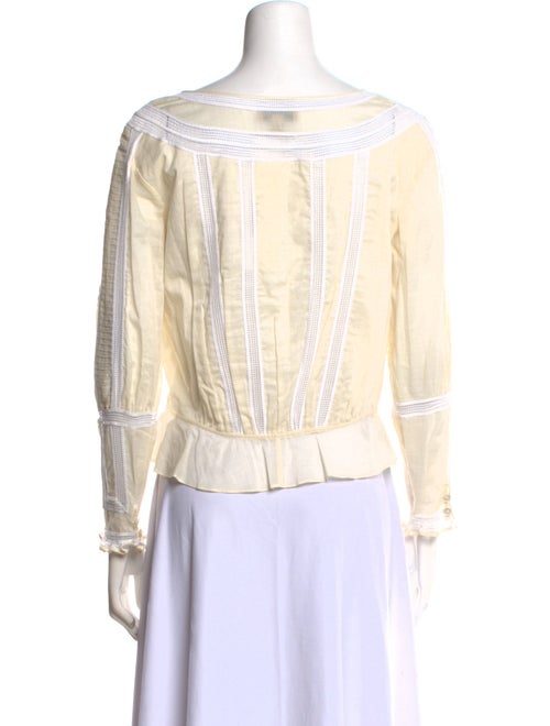 Burberry Bateau Neckline Long Sleeve Top