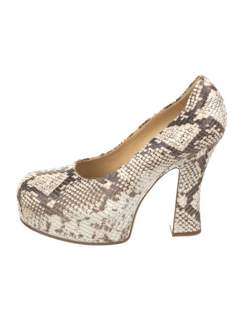 Burberry Embossed Leather Animal Print Pumps