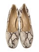 Burberry Embossed Leather Animal Print Pumps