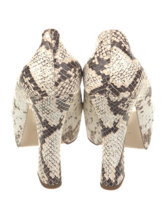 Burberry Embossed Leather Animal Print Pumps