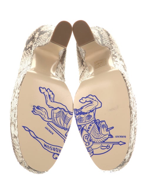 Burberry Embossed Leather Animal Print Pumps