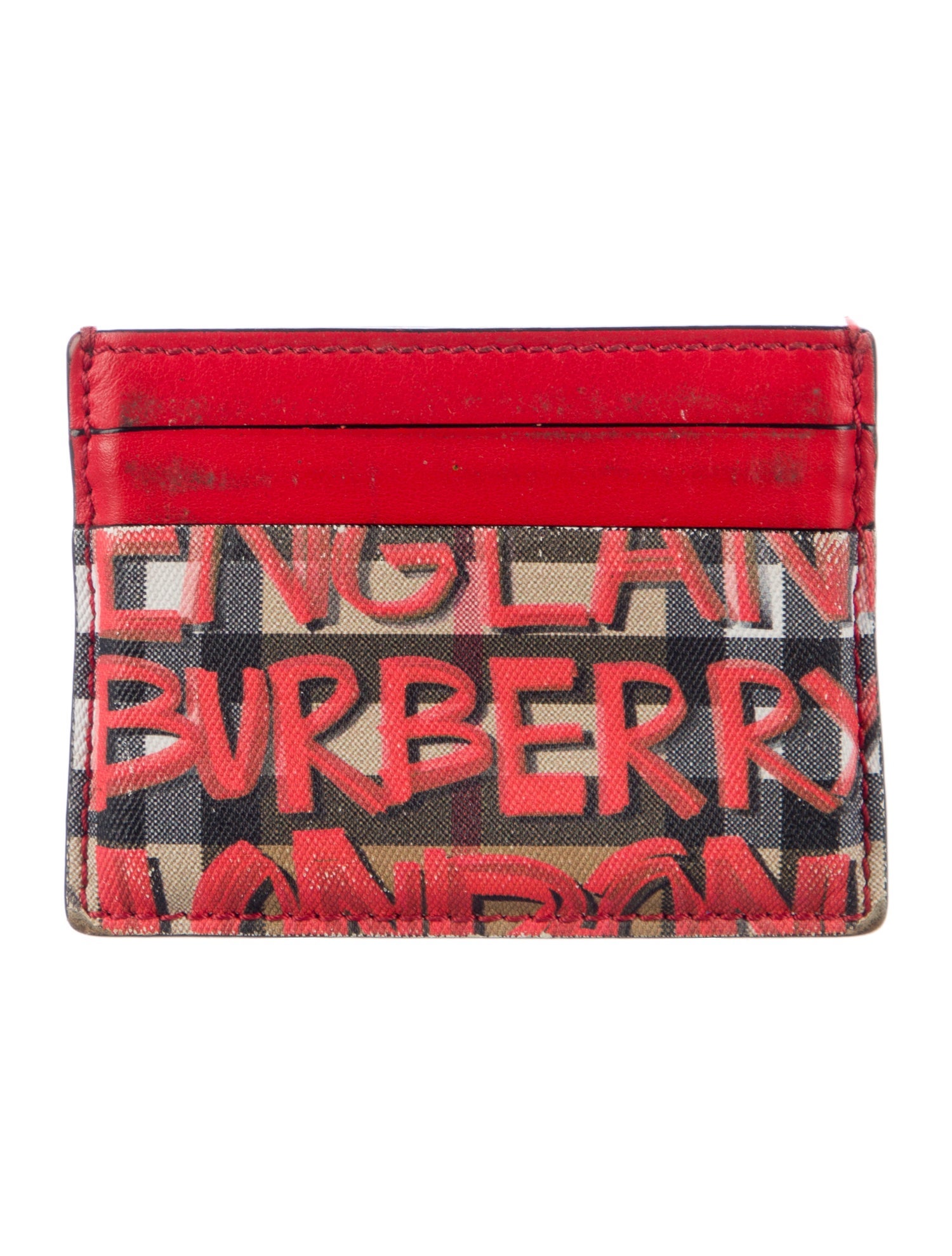 Burberry Grafitti Printed Card Holder