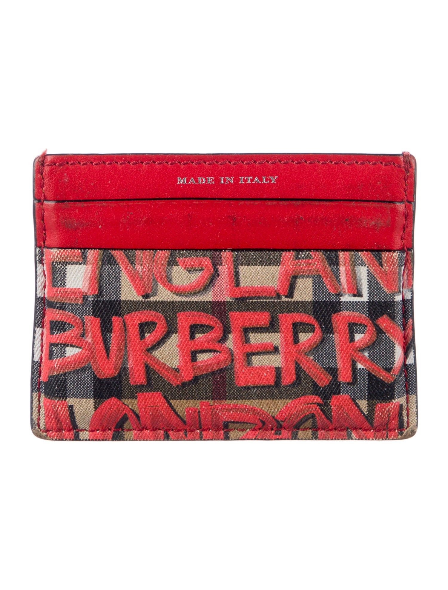 Burberry Grafitti Printed Card Holder
