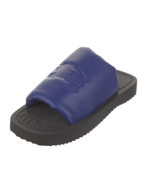 Burberry Leather Colorblock Pattern Slides