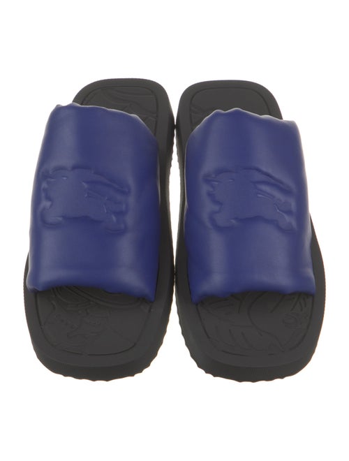 Burberry Leather Colorblock Pattern Slides