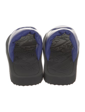 Burberry Leather Colorblock Pattern Slides