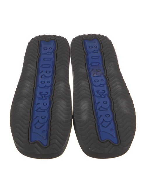 Burberry Leather Colorblock Pattern Slides